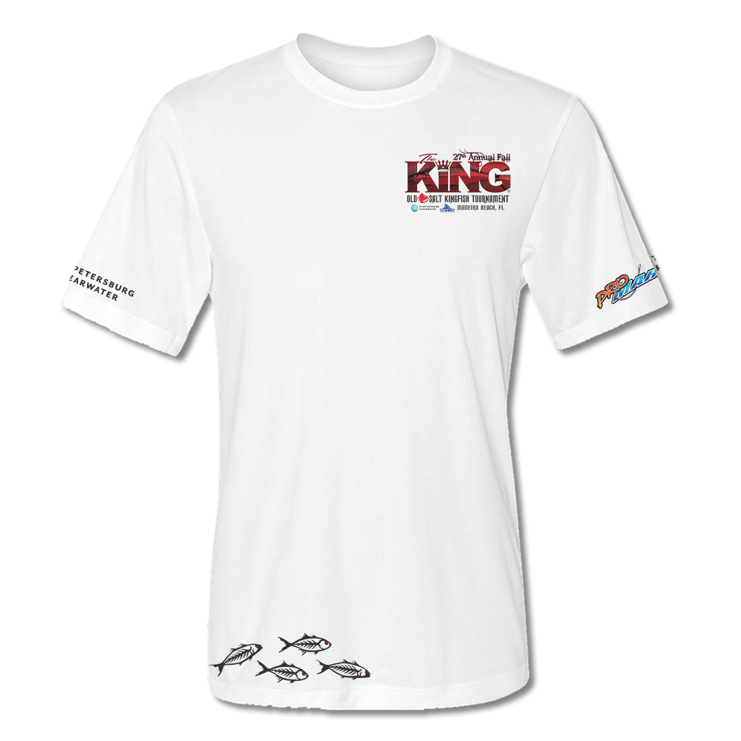 The King - Fall 2020 - Short Sleeve Cotton Blend Tournament Shirt - Cotton Blend - White