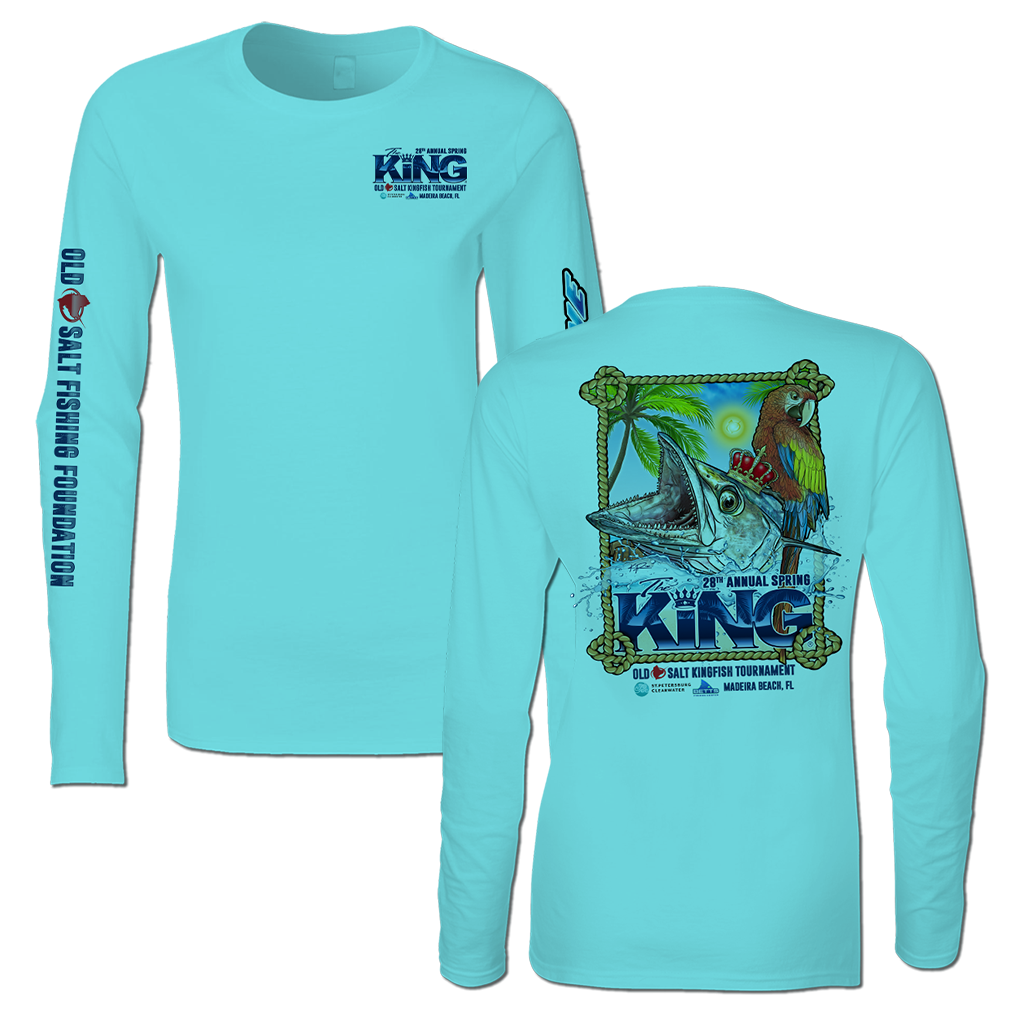 The KING - Spring 2021 - Ladies Long Sleeve Performance Shirt - Ocean Blue