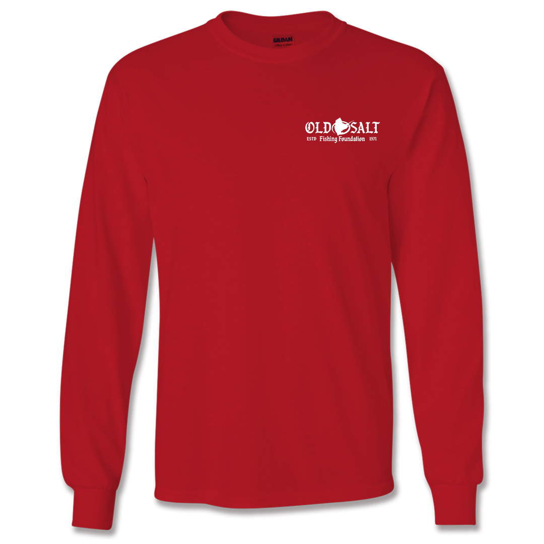 Fishmas25 - Long Sleeve Cotton Shirt - Red