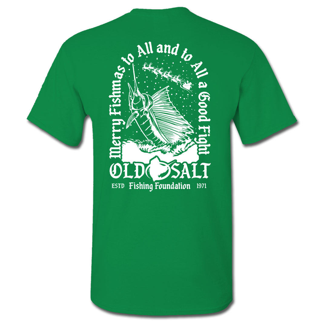 Fishmas25 - Short Sleeve Cotton Tee - Green