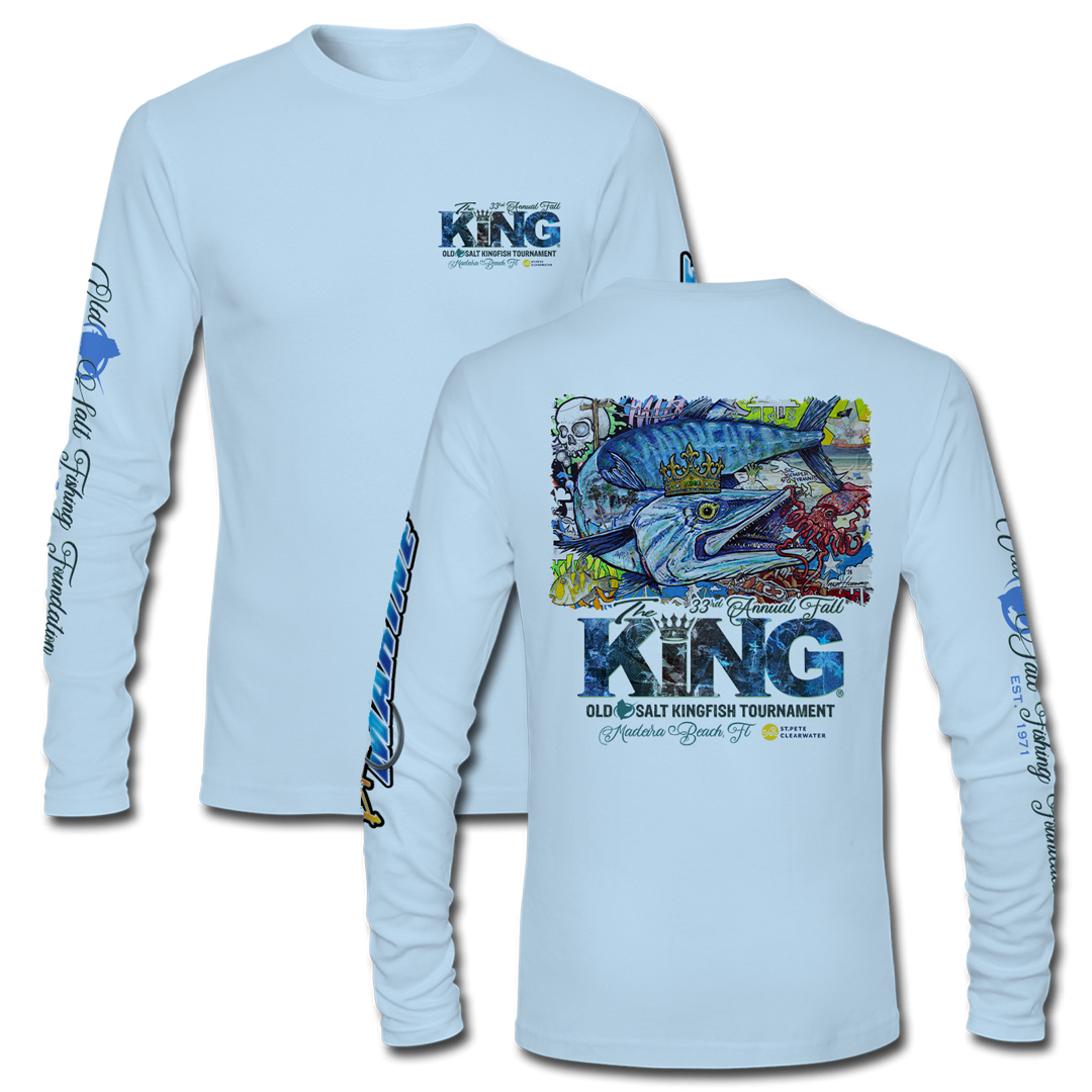 The KING - Fall 2026-Long Sleeve Performance Shirt - Light Blue