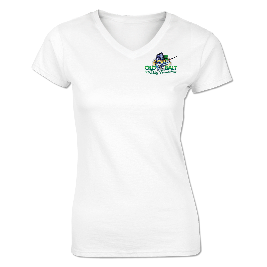 Rather Be Lucky - Marlin - Short Sleeve V-Neck Ladies Tee