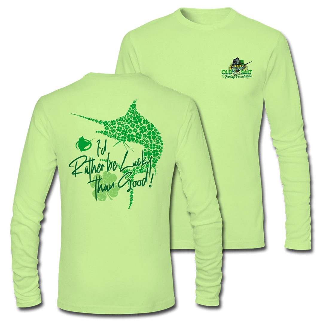 Rather Be Lucky - Marlin, Long Sleeve Performance Shirt - Old Salt Store