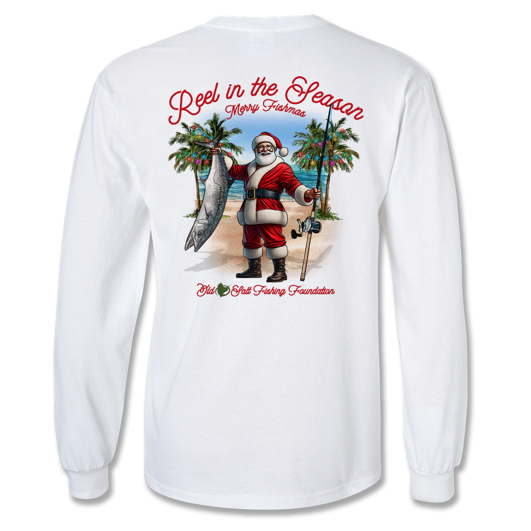 Reel In The Season - Long Sleeve Cotton Shirt - White