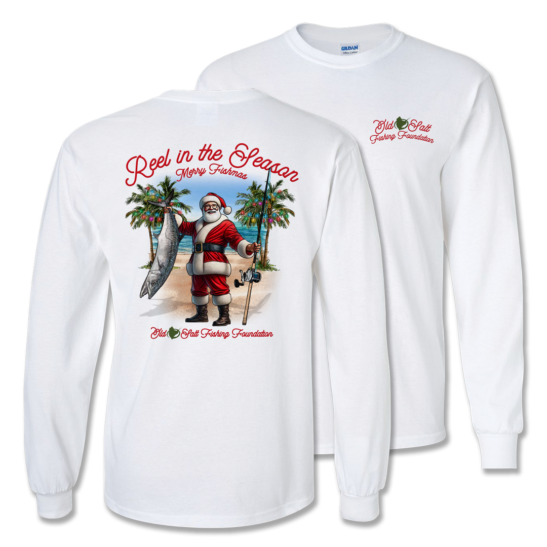 Reel In The Season - Long Sleeve Cotton Shirt - White
