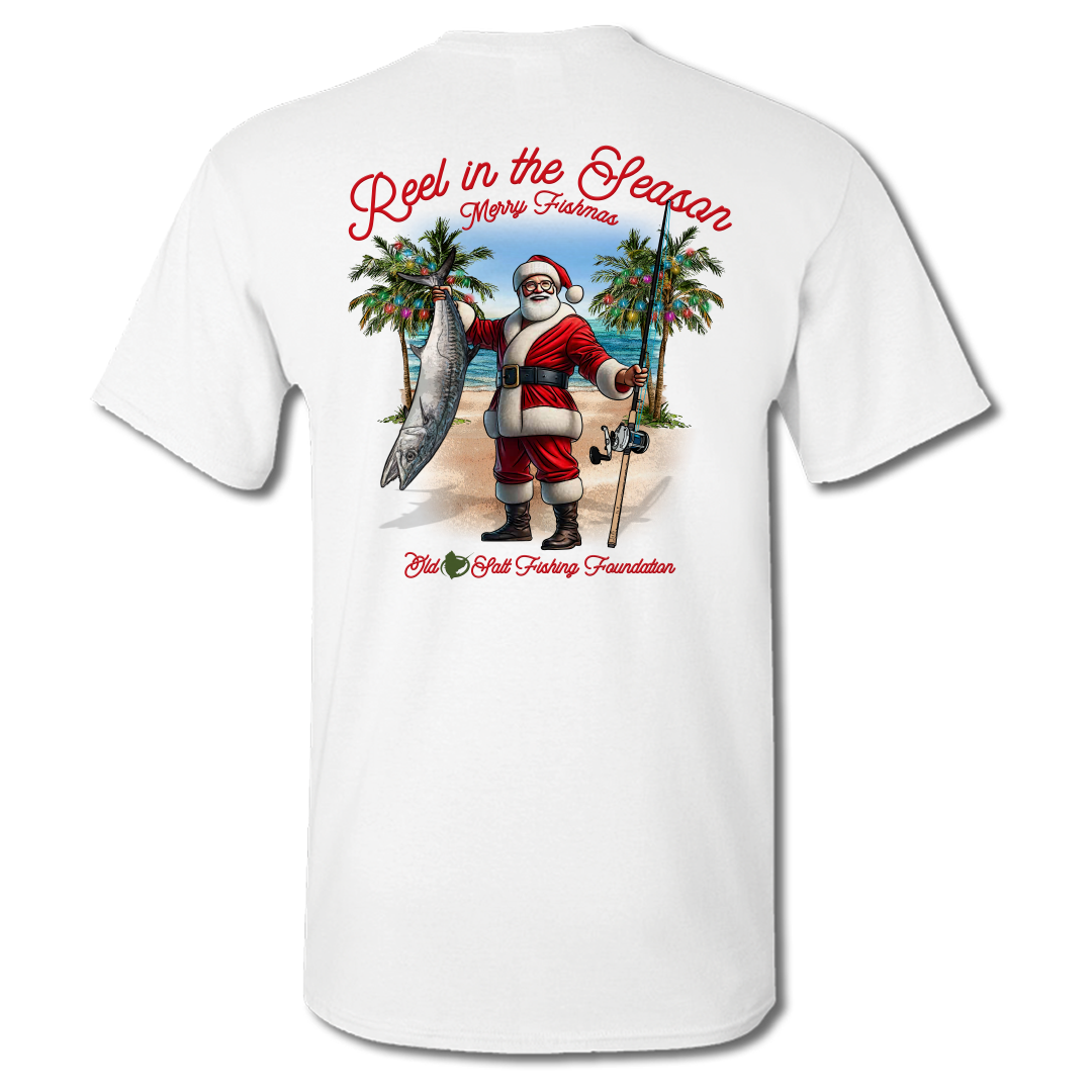 Fishmas25 - Short Sleeve Performance Tee - White