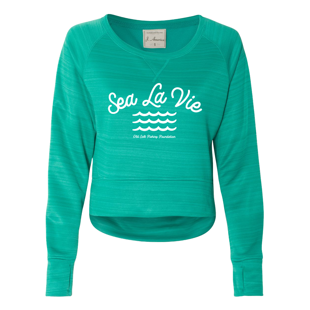 Sea La Vie - Ladies Crop Crewneck Sweatshirt