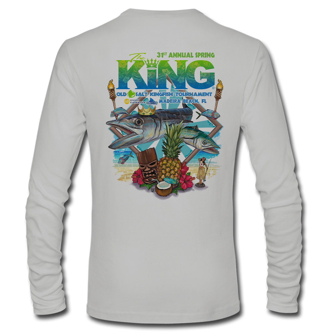 The KING - Spring 2024 - Men&#39;s Long Sleeve Performance Shirt - Light Grey