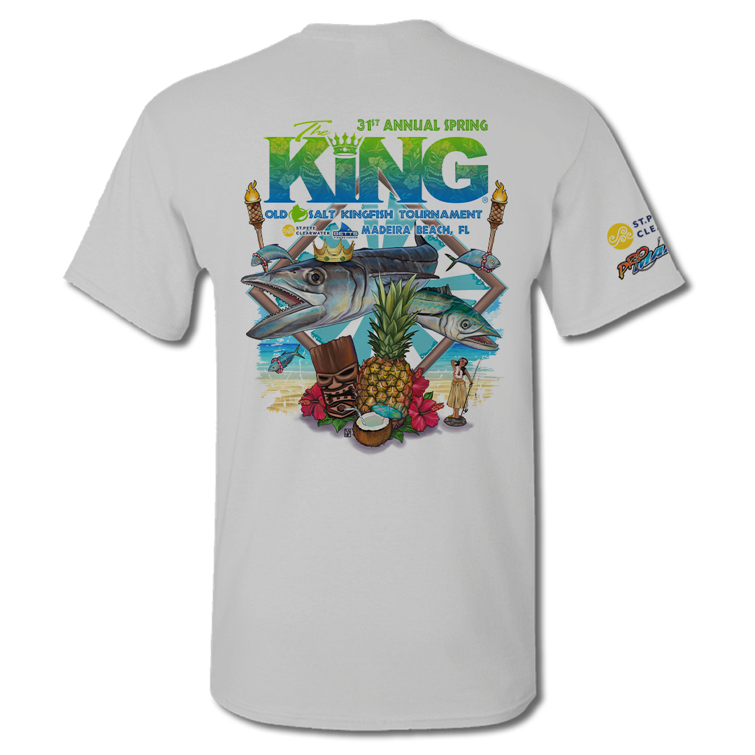 The KING - Spring 2024 - Men&#39;s Short Sleeve Performance Shirt - Light Grey