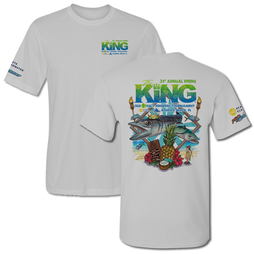 The KING - Spring 2024 - Men&#39;s Short Sleeve Performance Shirt - Light Grey