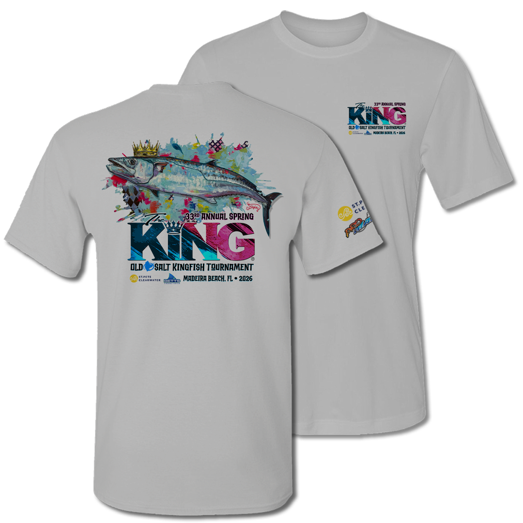 The KING - Spring 2026 - Men's Short Sleeve Performance Shirt - Grey