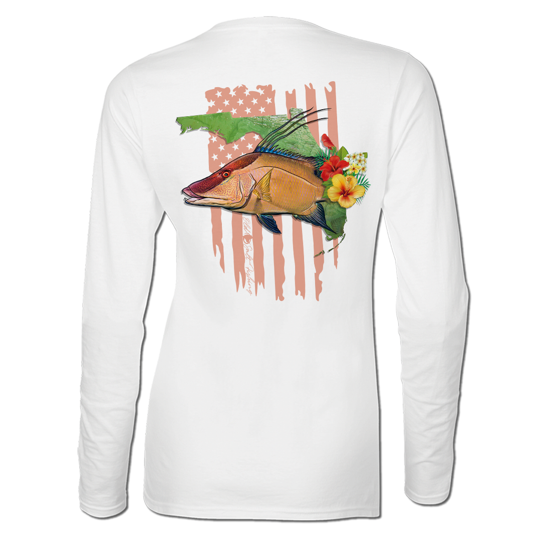 US Hog - Women&#39;s Long Sleeve V-Neck Performance T Shirt