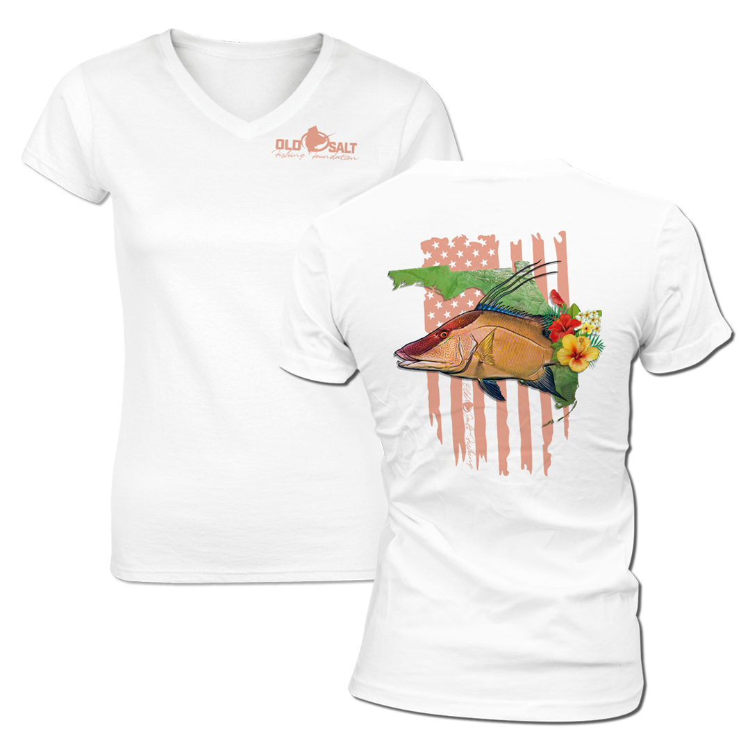 US Hog - Women&#39;s Short Sleeve V-Neck Performance T Shirt