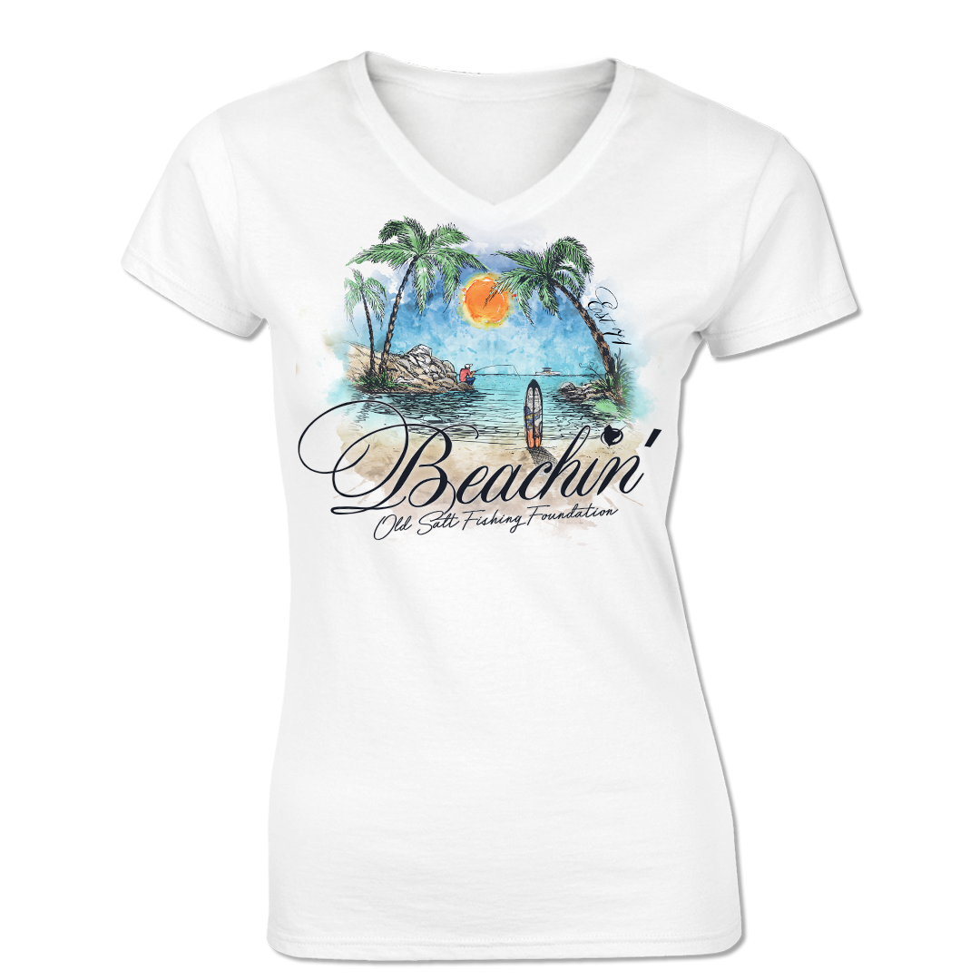 Jeep Ladies Beachin' Good Time V-Neck T-Shirt - Women's Jeep Apparel