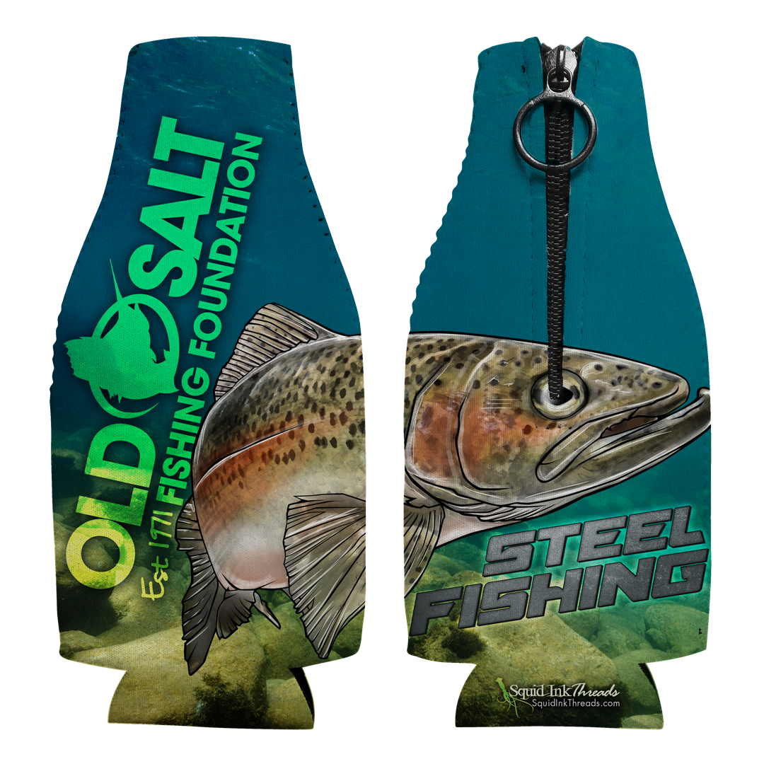 Steel Fishing Bottle Coozie