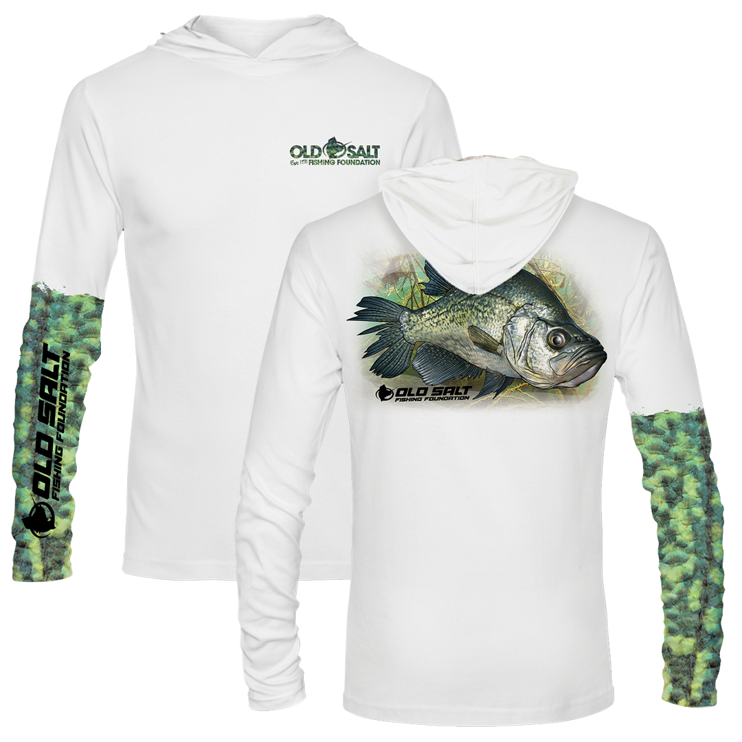 Crappie Long Sleeve Hooded Performance Shirt