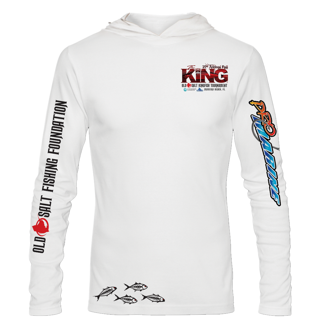 The KING - Fall 2020 - Men&#39;s Long Sleeve Hooded Shirt - Performance - White