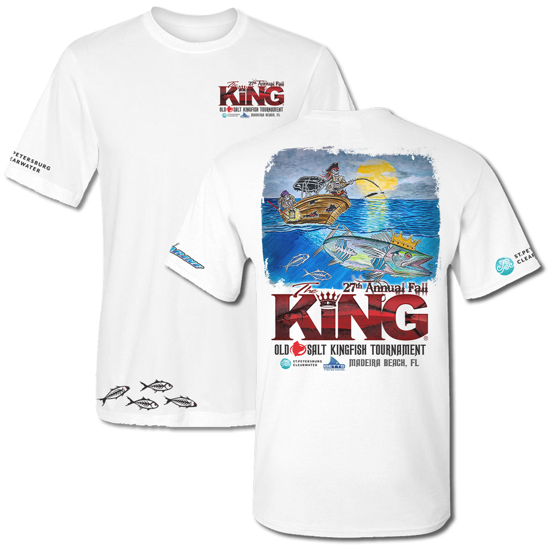 The King - Fall 2020 - Short Sleeve Cotton Blend Tournament Shirt - Cotton Blend - White
