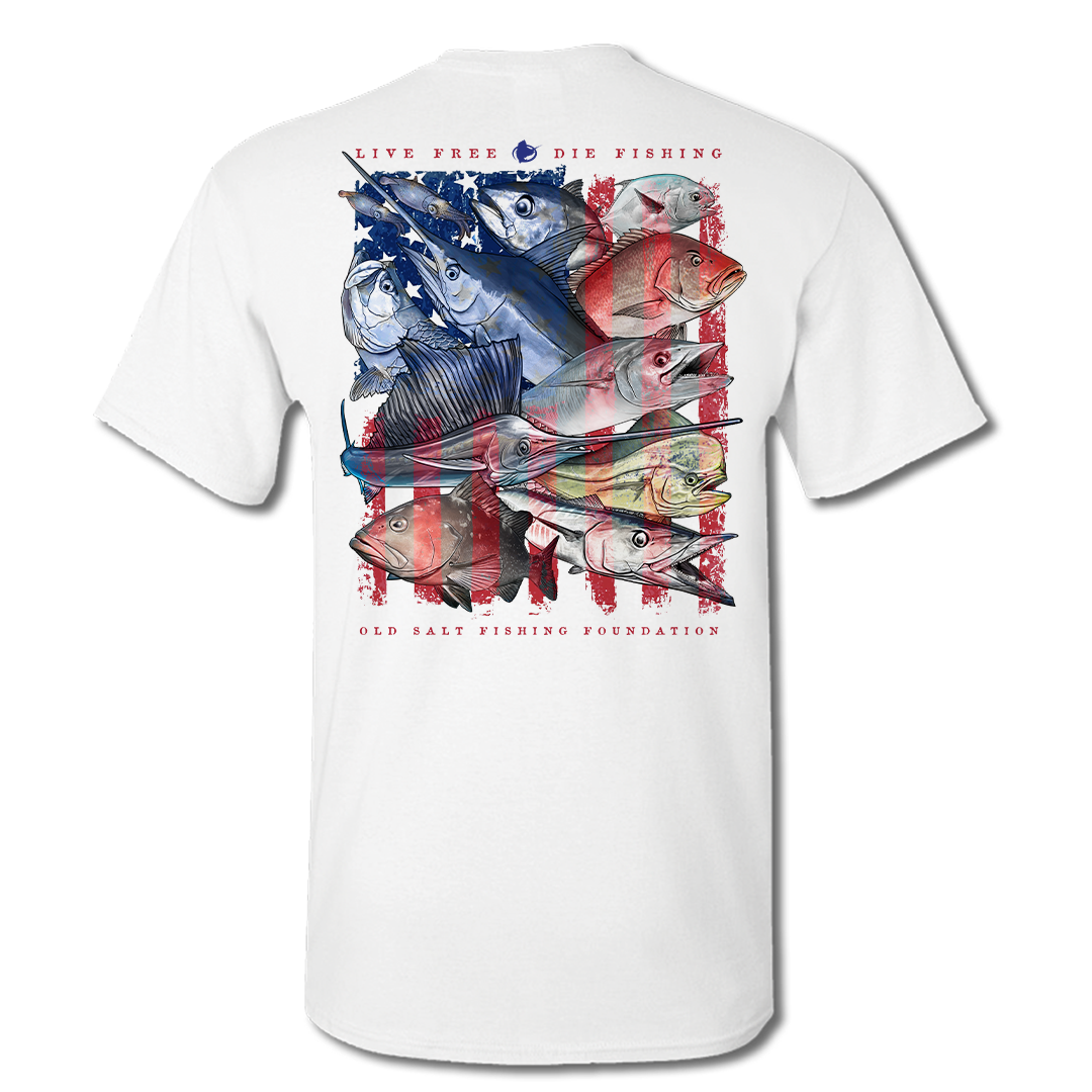 YOUTH Live Free - Saltwater Short Sleeve Performance Shirt
