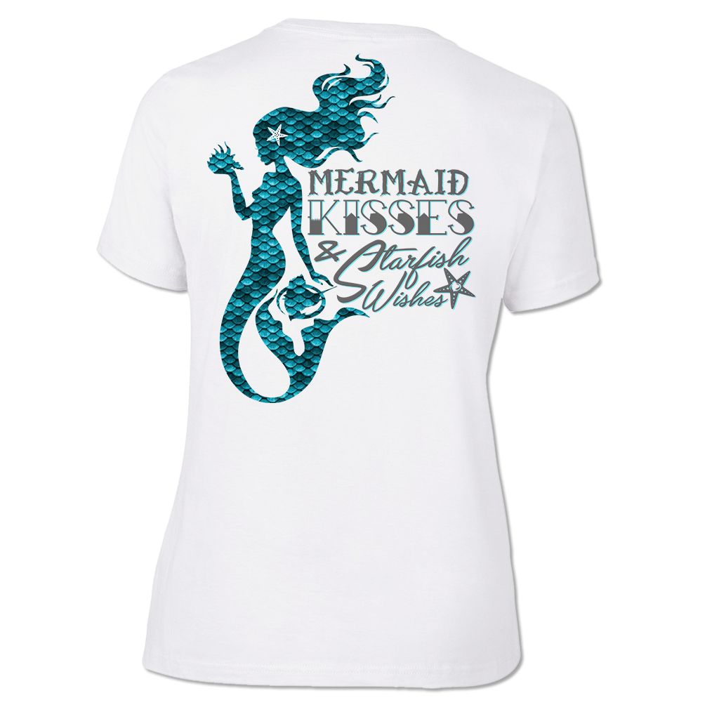 Ladies short sleeve fishing shirt, white