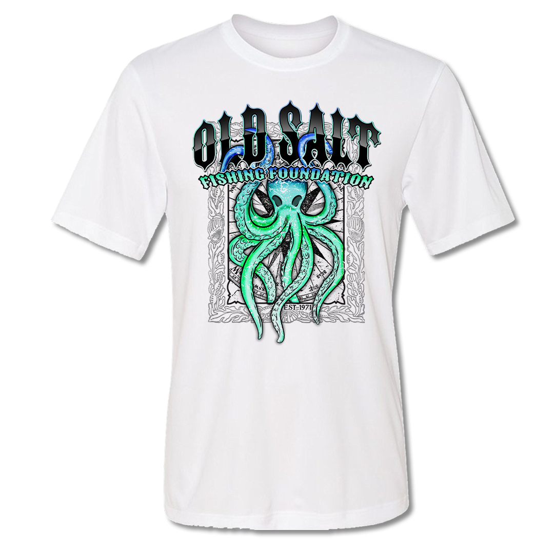 Octopus - Short Sleeve Cotton Blend Fishing T-shirt