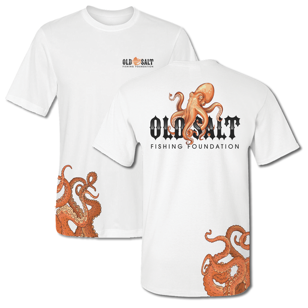 Tentacles - Short Sleeve Cotton Blend Fishing T-shirt - Old Salt Store