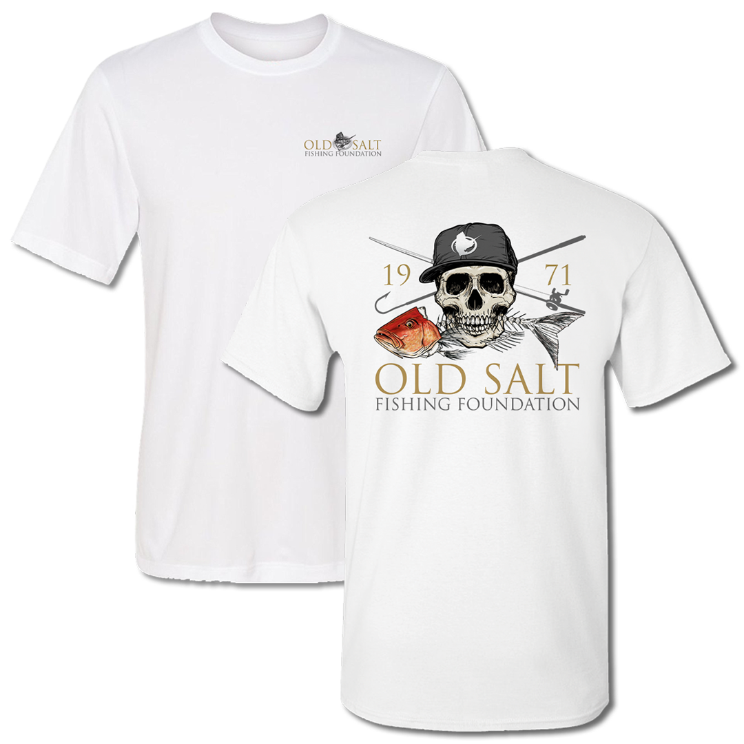 Red Skull - Short Sleeve Performance Fishing T-shirt - Old Salt Store