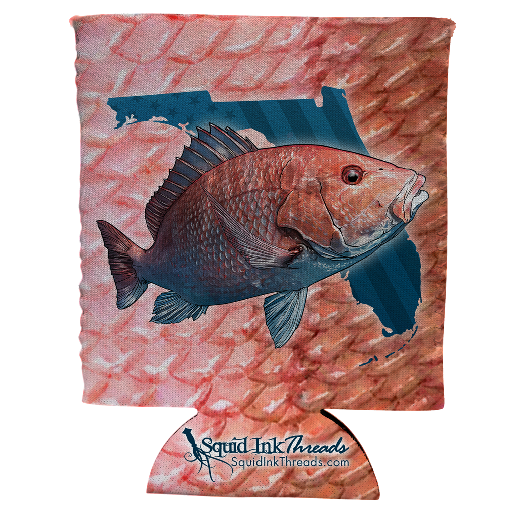 American Red Snapper Can Coozie