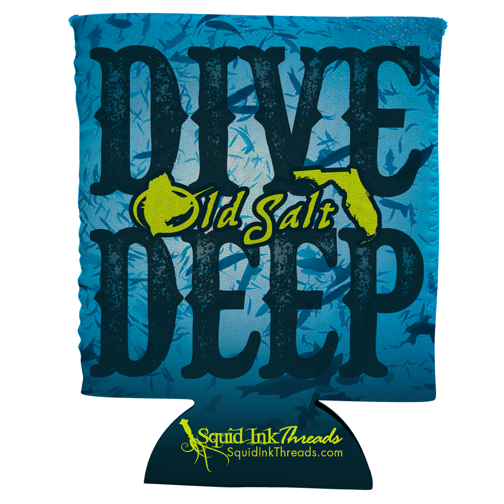 Dive Deep Can Koozie