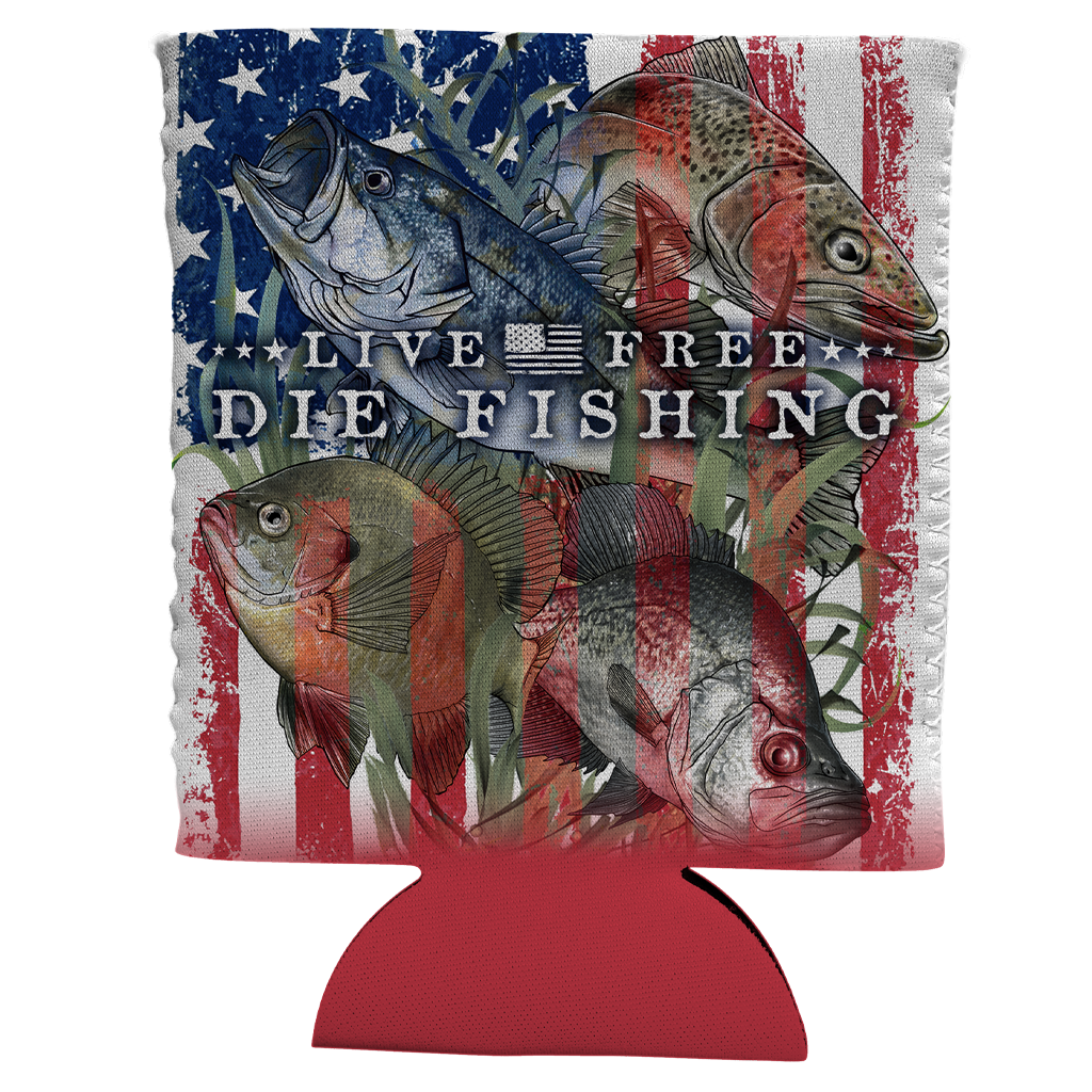 Live Free - Freshwater Can Coozie