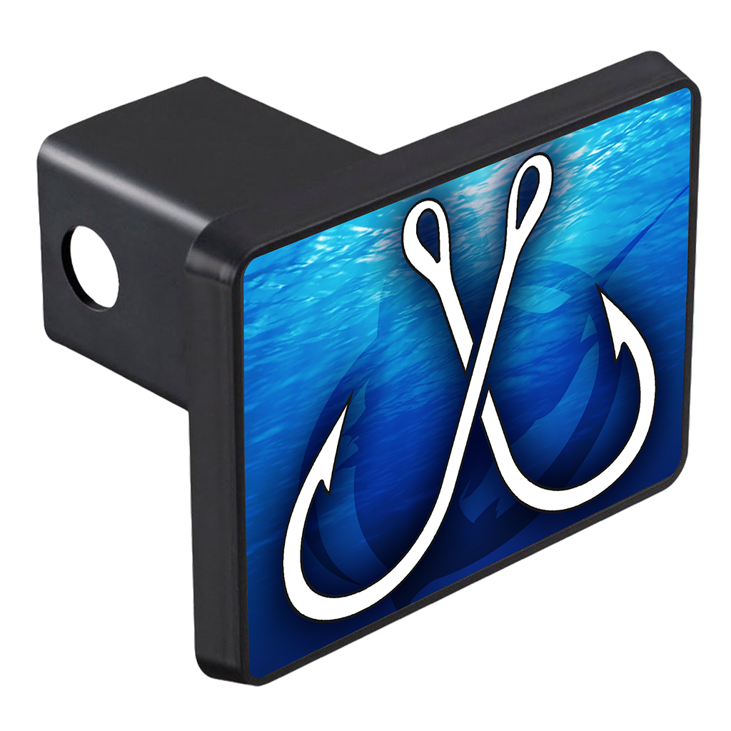 crossed fishing hook Hitch Cover - Crossed Hooks