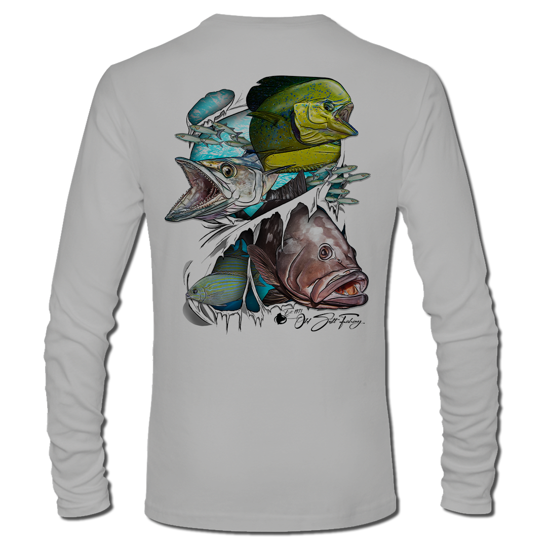 Reel Torn - Long Sleeve Performance Fishing Shirt