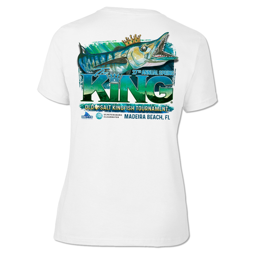 The KING - Spring 2020 Ladies Short Sleeve V-Neck - Performance - Fishing Tournament T-Shirt