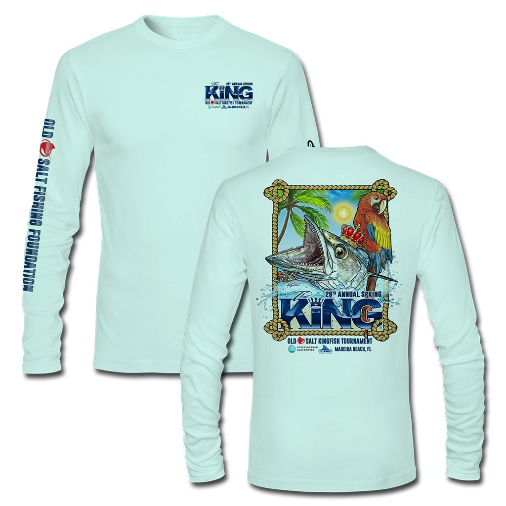 The KING - Spring 2021 - Men's Long Sleeve Performance Shirt - Seafoam Green
