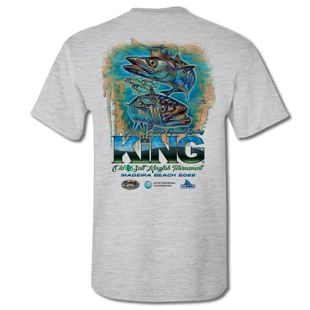 The KING - Spring 2022 - Men&#39;s Short Sleeve Performance Shirt - Heather Grey