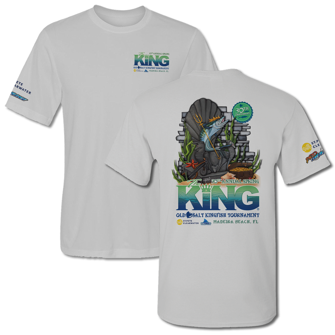 The KING - Spring 2023 - Men&#39;s Short Sleeve Performance Shirt - Grey